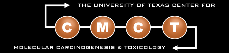 CMCT logo on black background that reads, "CMCT - The University of Texas Center for Molecular Carcinogenesis & Toxicology"