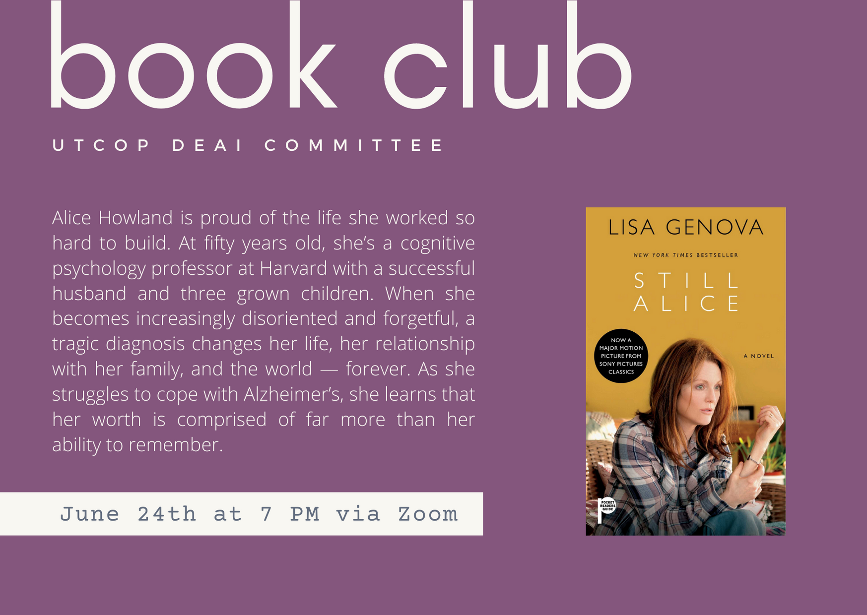 Global Social Club book club flyer - June 2021