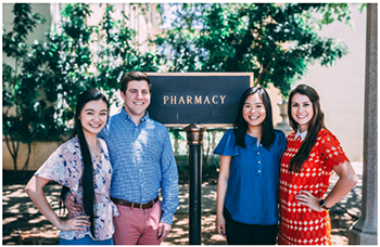 Four student chairs of new student orientation