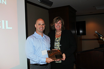 Two Advisory council members at Dean's Advisory Council meeting