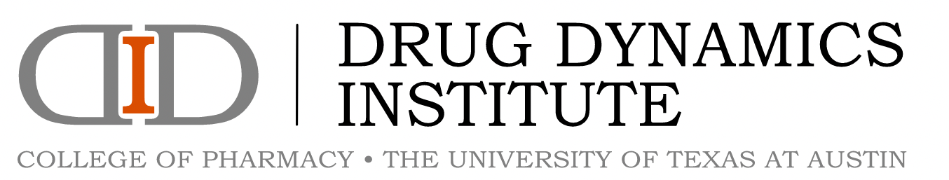 DDI Logo with text that reads, "Drug Dynamics Institute, College of Pharmacy, The University of Texas at Austin"