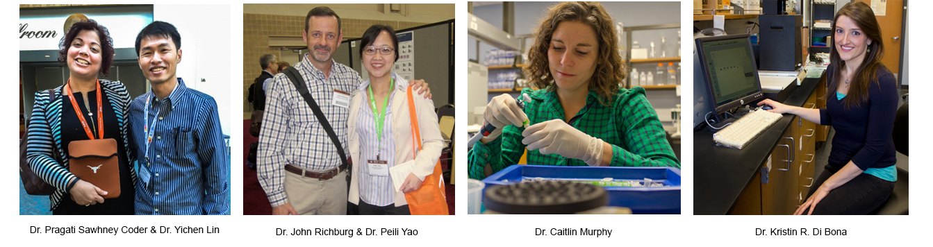 Collage of postdoctoral fellows from Richburg lab