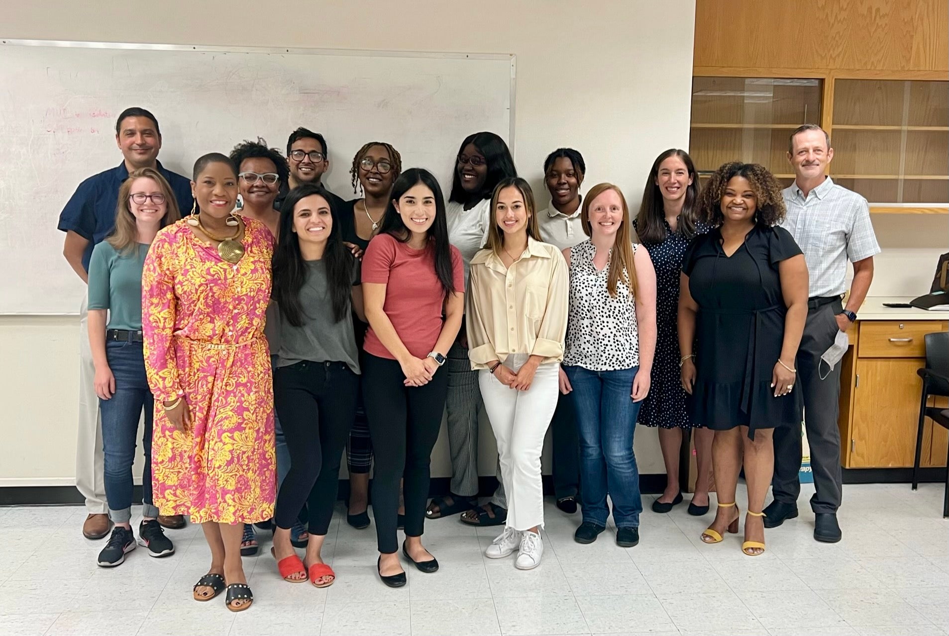 Student participants with UT Pharmacy program mentors and leaders.