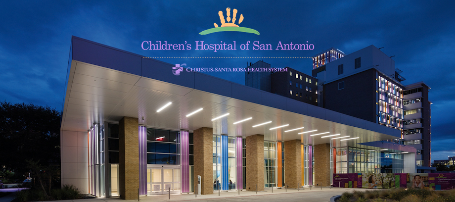 Children's Hospital of San Antonio building at twilight