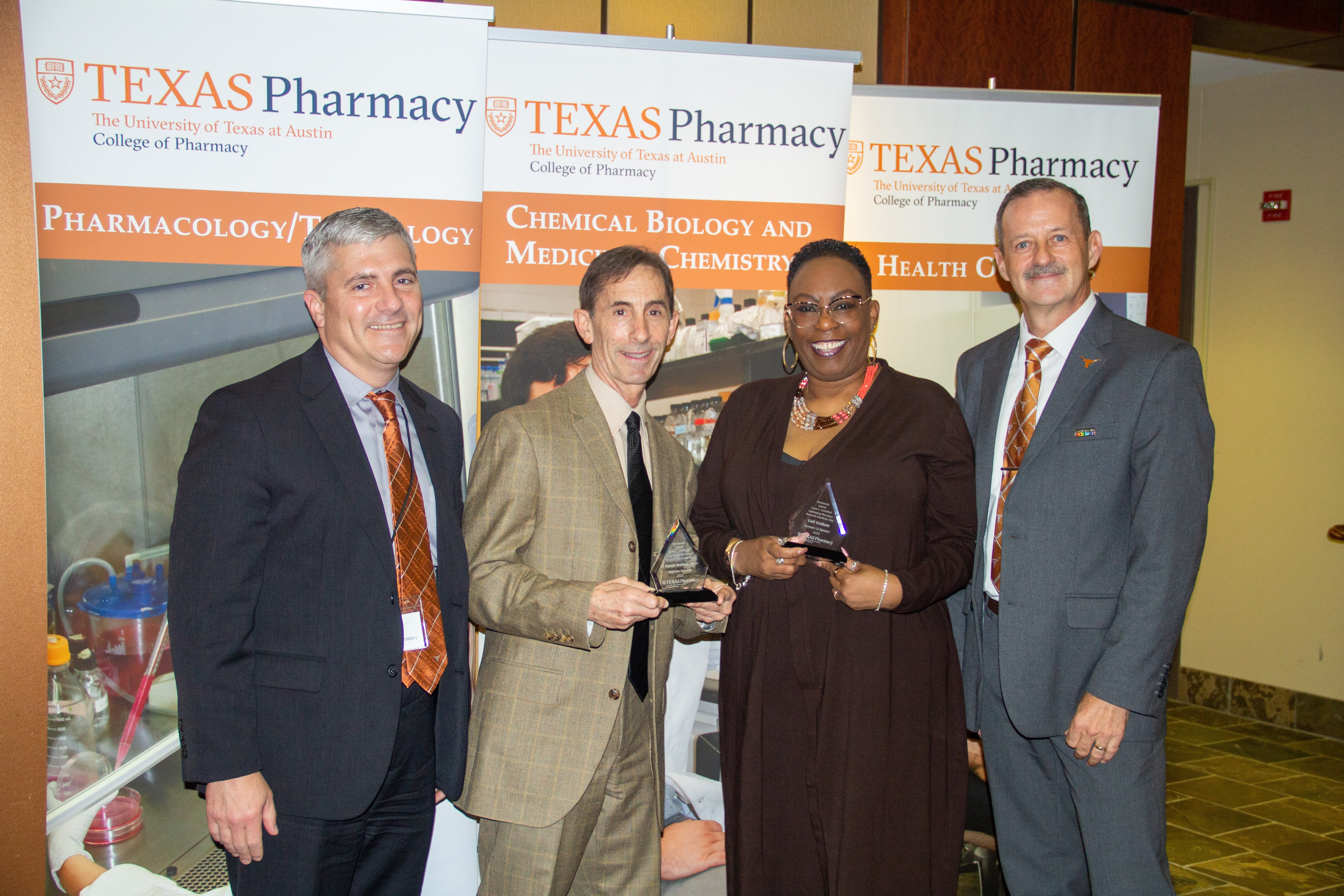 Dean Poloyac with Dr. Mullins, Gail Graham and Dr. Richburg.