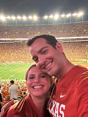 Drs. Kelly and Ivan Reveles at UT Football game