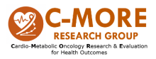 Logo for C-MORE Research Group with text "Cardio-Metabolit Oncology Research & Evaluation for Health Outcomes"