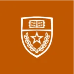 Graphic of white UT shield on burnt orange background