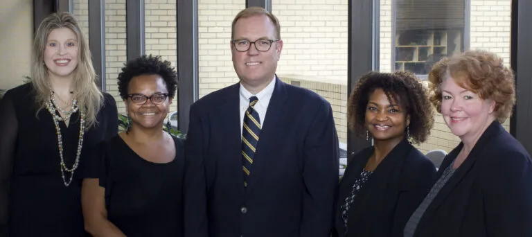 TxCORE leadership group photo with Drs. Moczygemba, Brown, Johnsrud, Barner, and Richards