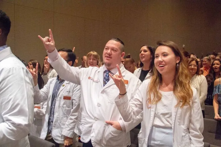 white coat ceremony horns