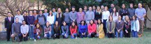 Panoramic group photo of MPDD division members in outdoor setting