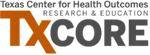 TxCORE Logo that reads "Texas Center for Health Outcomes Research and Education"
