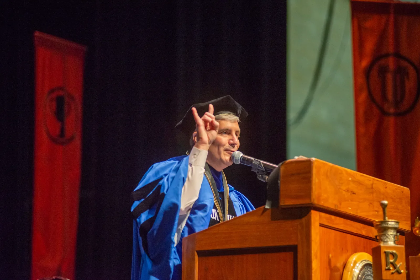 Dean Poloyac at the podium.