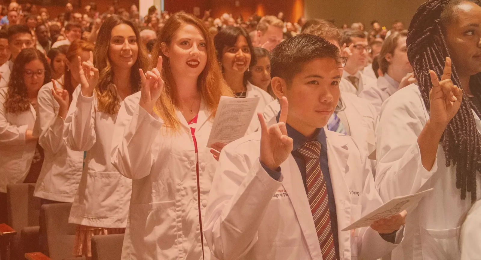 Pharm.D. students at white coat ceremony