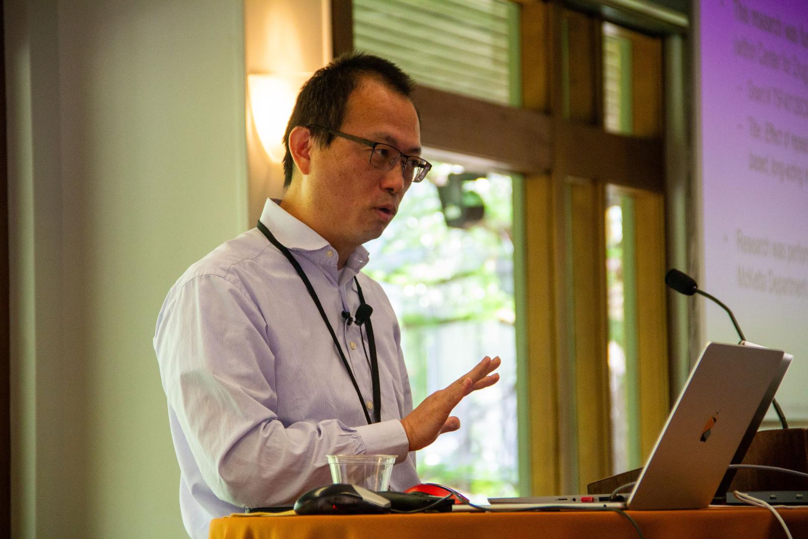 A man giving a presentation.