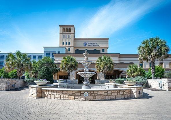 CHRISTUS Santa Rosa Westover Hills hospital with blue sky in the background