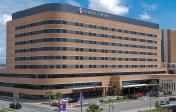 Shoreline hospital on a partly cloudy day