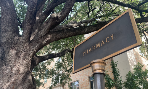 Photo of sign outside Pharmacy buildings
