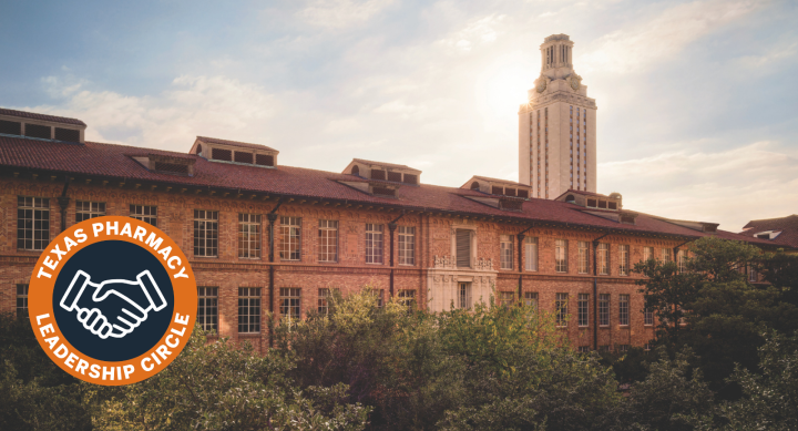 A scenic campus image of the UT Austin tower at sunrise.